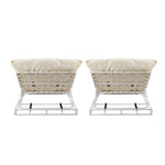 2PCS Outdoor Sun Lounge Day Bed Patio Chairs