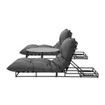 2PCS Sun Lounger with Table Outdoor Patio Set Grey