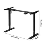 Standing Desk Frame Only with Single Motor Electric Sit Stand Desk Adjustable Height Workstation Black