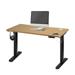 Standing Desk Electric Height Adjustable Motorised Sit Stand Desk Black and OAK