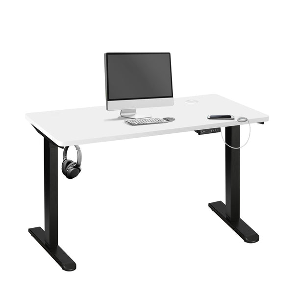  Standing Desk Electric Height Adjustable Motorised Sit Stand Desk Black and White