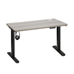 140cm Electric Standing Desk Single Motor Black&Grey-Oak