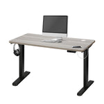 140cm Electric Standing Desk Single Motor Black&Grey-Oak