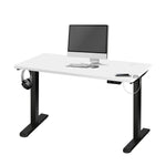 Standing Desk Electric Height Adjustable Motorised Sit Stand Desk 140cm Black and White
