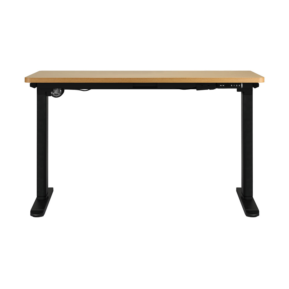 Sit Stand Desk Motorised Adjustable 160cm Black&Oak