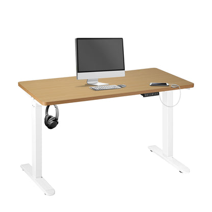 Sit Stand Desk Motorised Adjustable 160cm Black&Oak