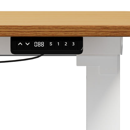 160cm Standing Desk With Drawer Motorized Adjustable White