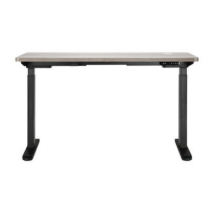 140cm Electric Standing Desk Dual Motor Black&Grey-Oak