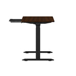 140cm Electric Standing Desk with Drawer Adjustable White & Black Walnut