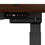 140cm Electric Standing Desk with Drawer Adjustable White & Black Walnut