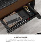 160cm Electric Standing Desk w/ Drawer Adjustable Oak White & Black