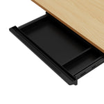 150cm Electric Standing Desk with Drawer Adjustable Black & White Oak