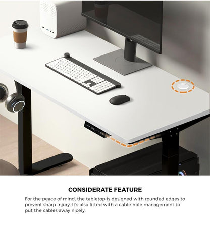 Standing Desk Dual Motor 150cm Black&White