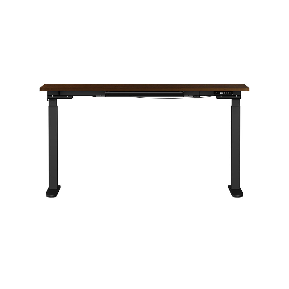 160cm Electric Standing Desk with Drawer Adjustable Black Walnut