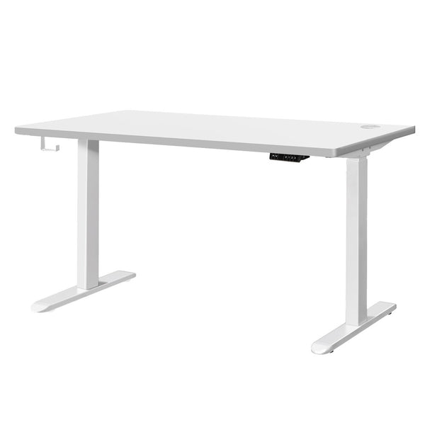  Standing Desk Dual Motor Electric Height Adjustable Sit Stand Table 120cm All White