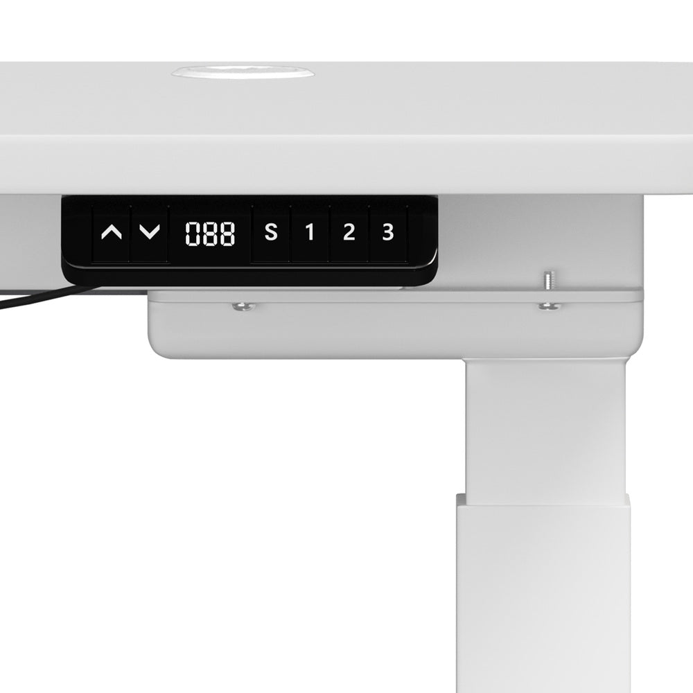 160cm Electric Standing Desk w/ Drawer Adjustable Oak White & Black