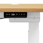 150cm Electric Standing Desk with Drawer Adjustable Black & White Oak