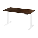 Standing Desk Dual Motor Electric Height Adjustable Motorised Sit Stand Desk 150cm White and Walnut