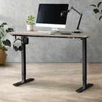 140CM Electric Standing Desk Adjustable Black&Grey-Oak