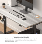 140CM Electric Standing Desk Adjustable Black&Grey-Oak