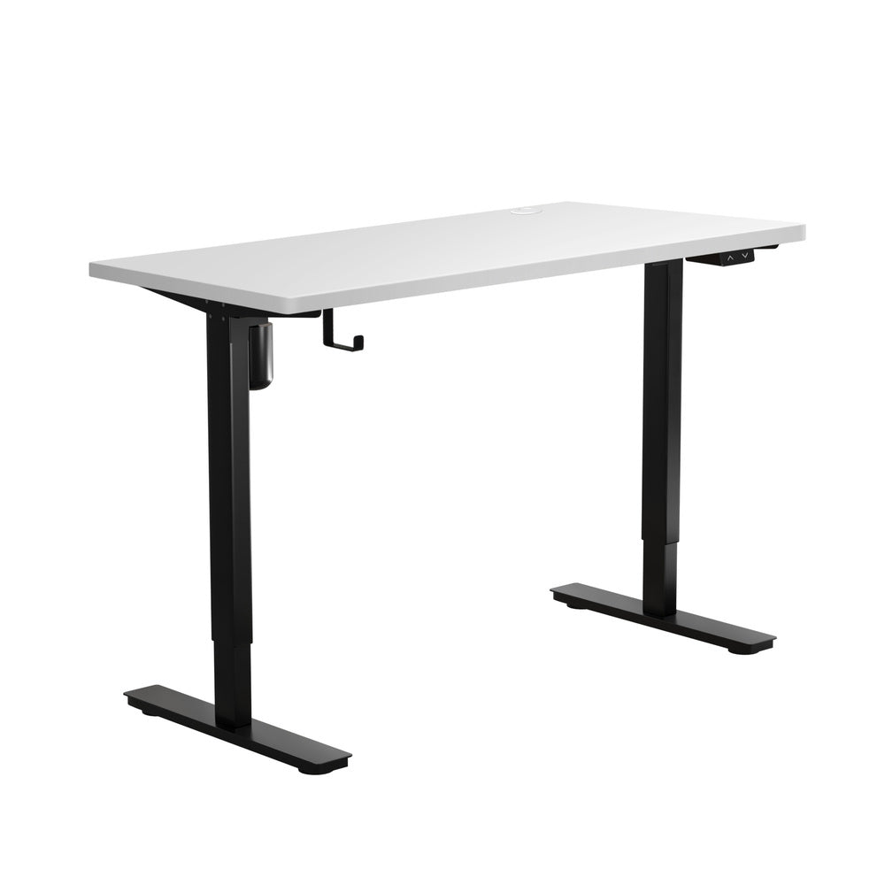 Electric Standing Desk Single Motor White 150cm