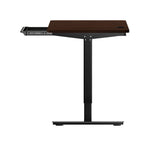 150cm Electric Standing Desk Adjustable Height with Drawer Black & White Walnut