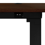 150cm Electric Standing Desk Adjustable Height with Drawer Black & White Walnut