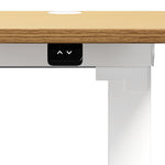 150cm Electric Standing Desk with Drawer Adjustable Oak White Single & Dual Motar