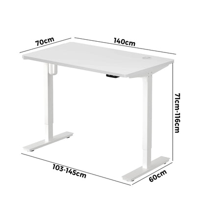 Electric Standing Desk Single Motor Height Adjustable Sit Stand Table