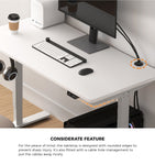 Electric Standing Desk Single Motor White 150cm