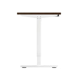 Electric Standing Desk Single Motor Height Adjustable Sit Stand Table White and Walnut 150cm