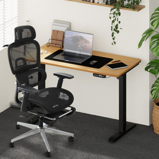 Office Desk and Chair Set Mesh Ergonomic Chair Sit-stand Desk GY&WH