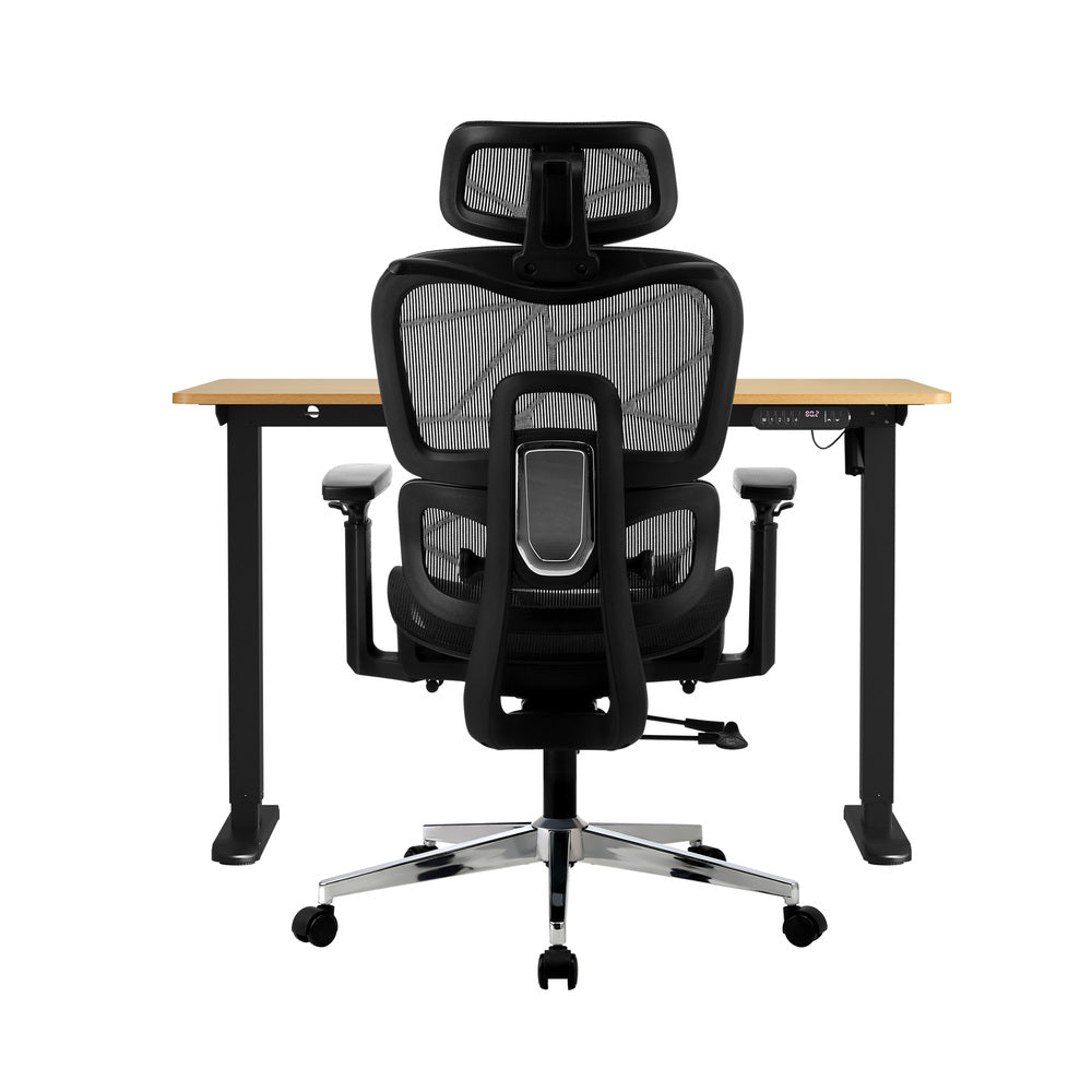 Office Desk and Chair Set Mesh Ergonomic Chair Sit-stand Desk GY&WH