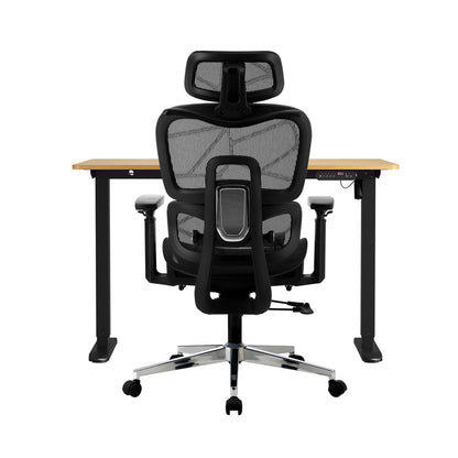 Office Desk and Chair Set Mesh Ergonomic Chair Sit-stand Desk GY&WH