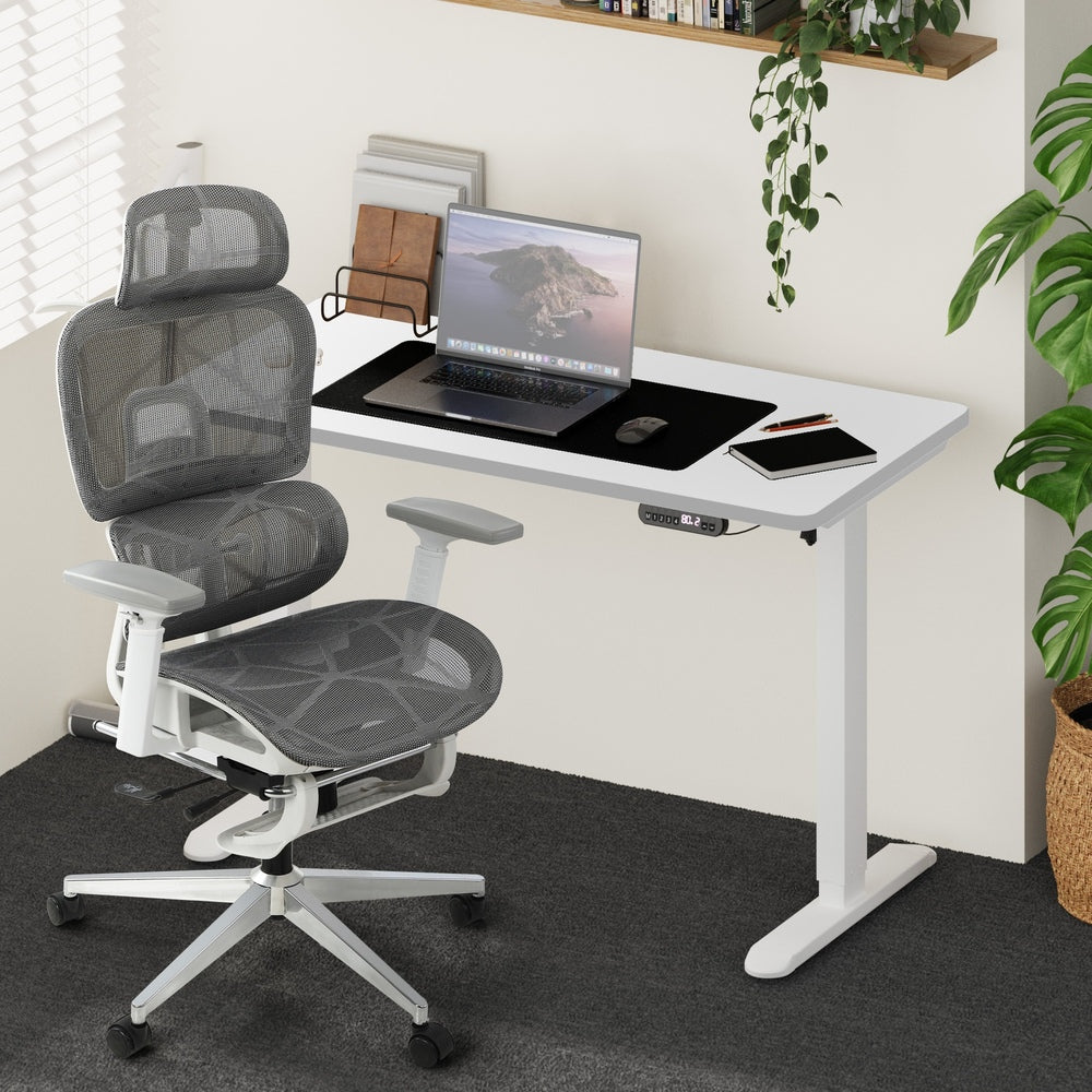 Office Desk and Chair Set Mesh Ergonomic Chair Sit-stand Desk GY&WH