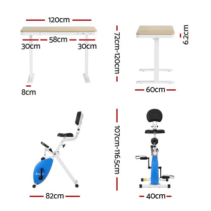 Folding Desk Bike Combo 120x60x72cm