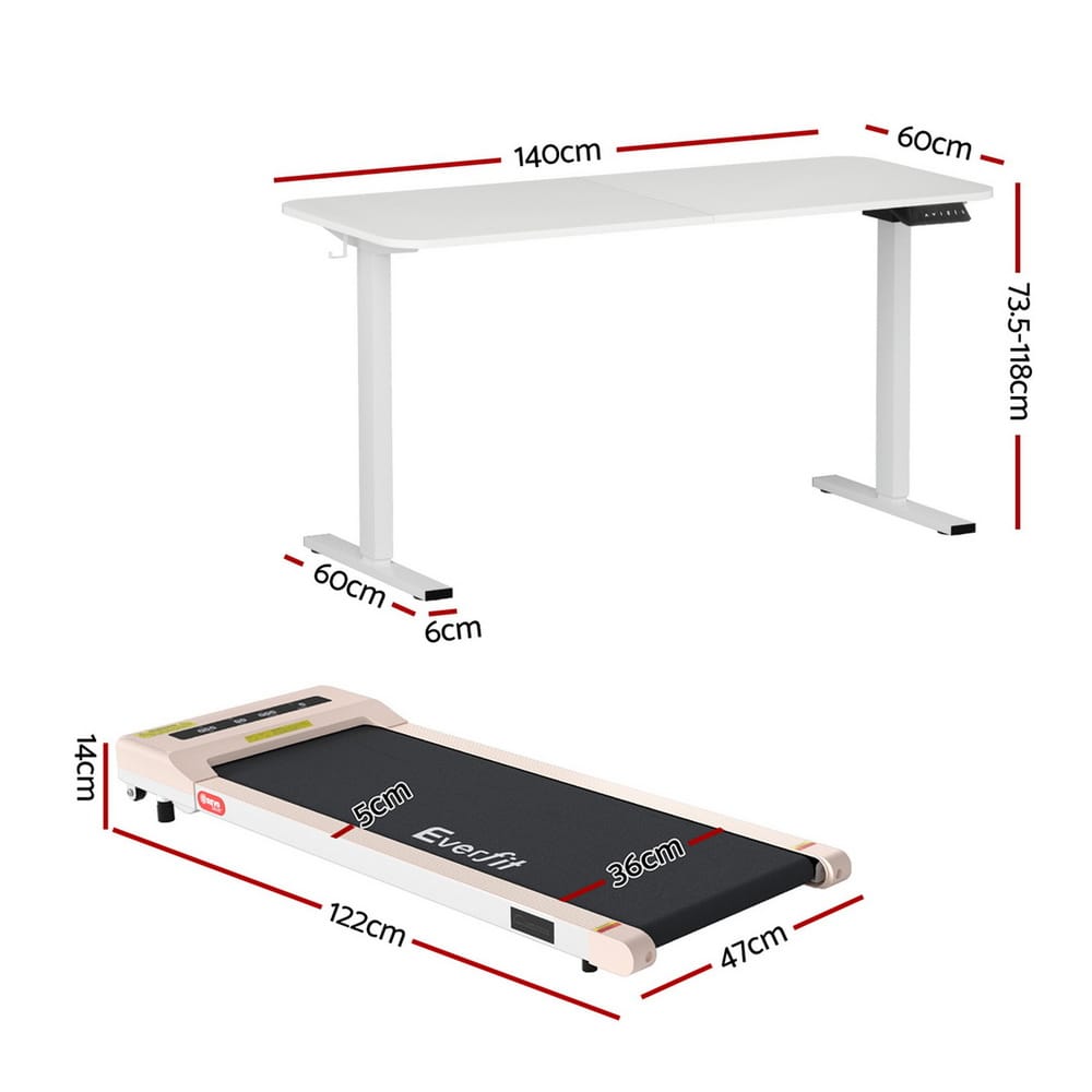 Electric Treadmill Desk Combo 1400x600x16cm