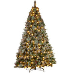 Snowy Crown Pine 2.3m Multicolour Pre-Lit Christmas Tree with 1453 Tips