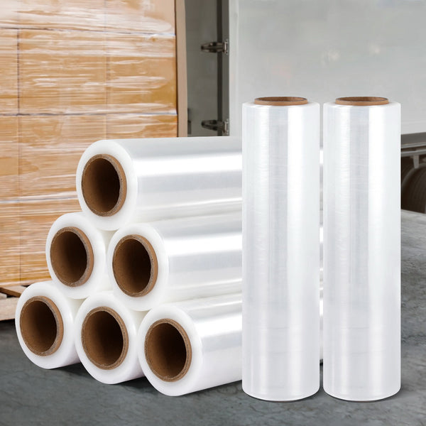  500Mm X 400M Stretch Film Pallet Shrink Wrap, 8 Rolls