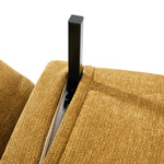 Chenille Sofa Bed Chair Recliner Double Love Seat Upholstered Charcoal&Yellow Fabric