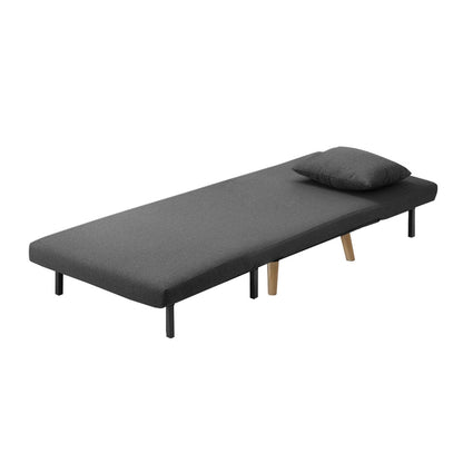 Lounge Sofa Bed Polyester Single Seat Green