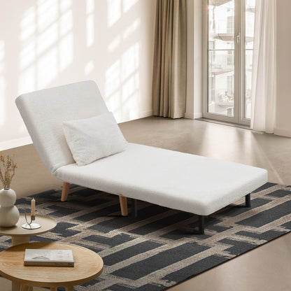 Lounge Sofa Bed Polyester Single Seat Green