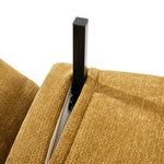 Sofa Bed Chair Chenille Recliner Wooden Leg Single Seat Charcoal/Yellow