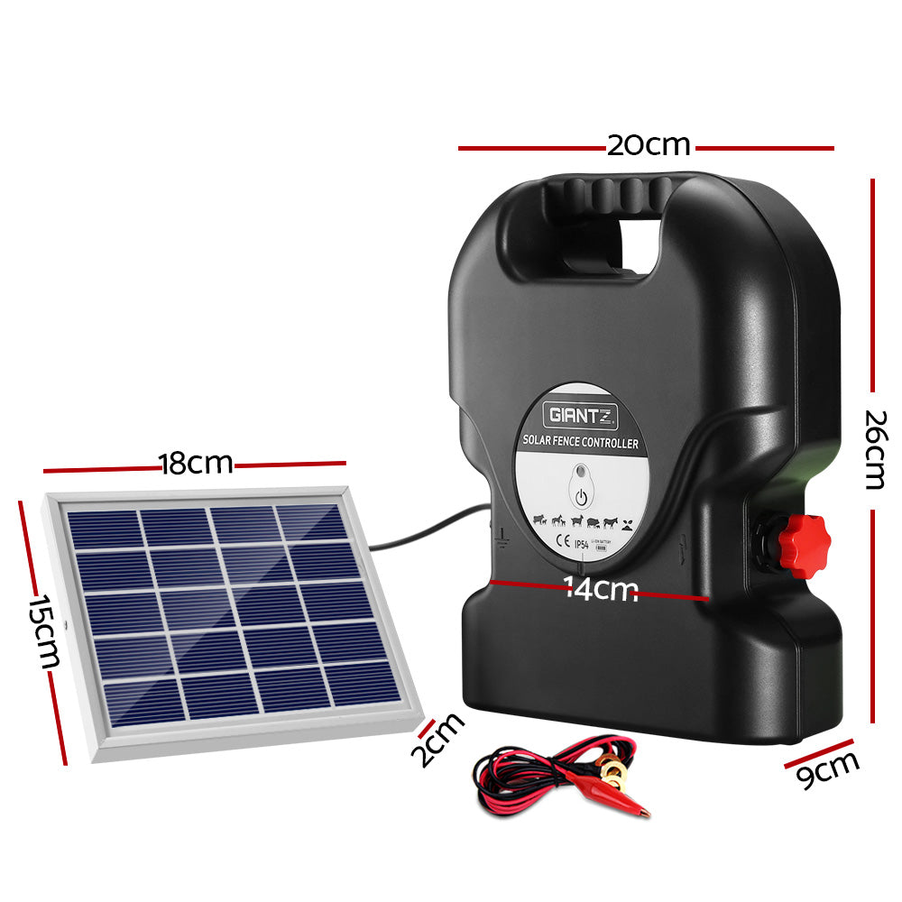 Electric Fence Energiser Solar Fencing Energizer Charger Farm Animal 15Km 0.8J