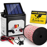 Fence Energiser 8Km Solar Powered Electric 500M Poly Rope