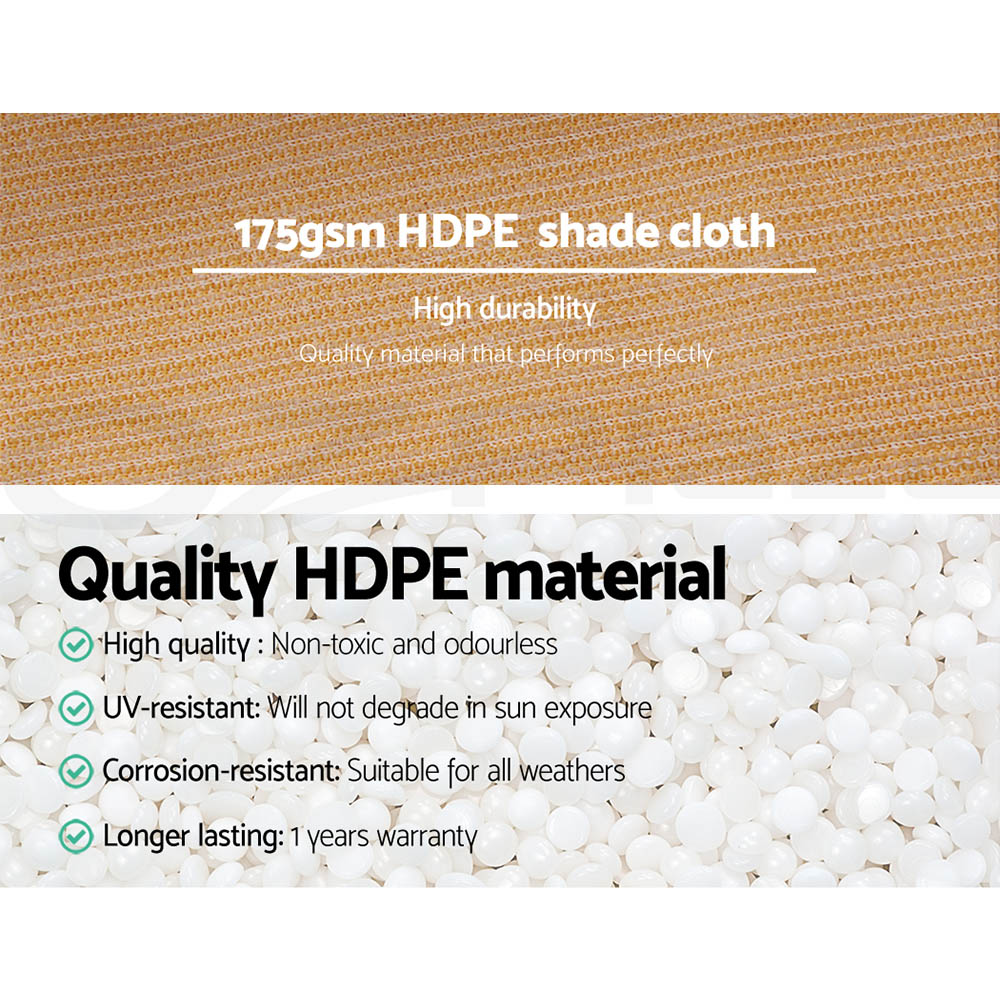 70% Shade Cloth 1.83X50M Shadecloth Sail Heavy Duty Beige