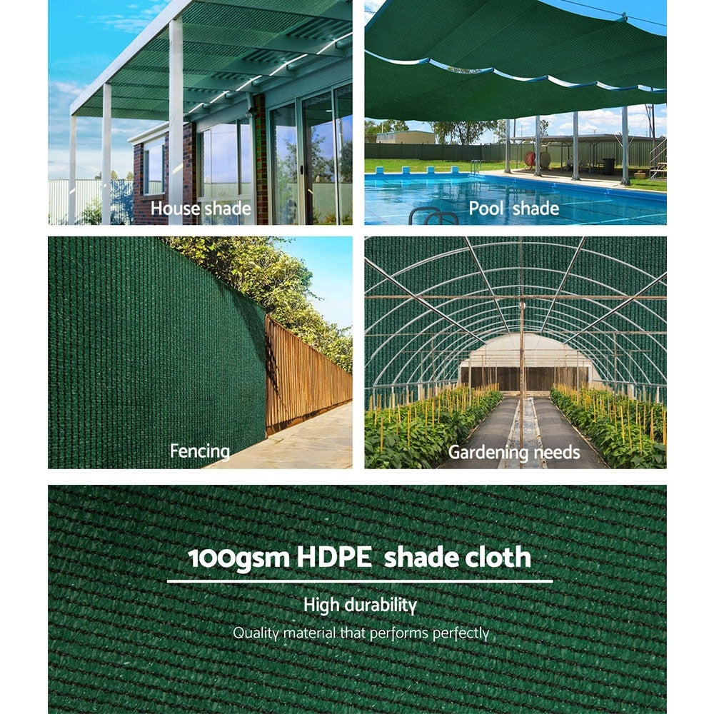 50% Shade Cloth 3.66x20m Shade Cloth Sail Heavy Duty Shadecloth Garden Mesh Roll GR