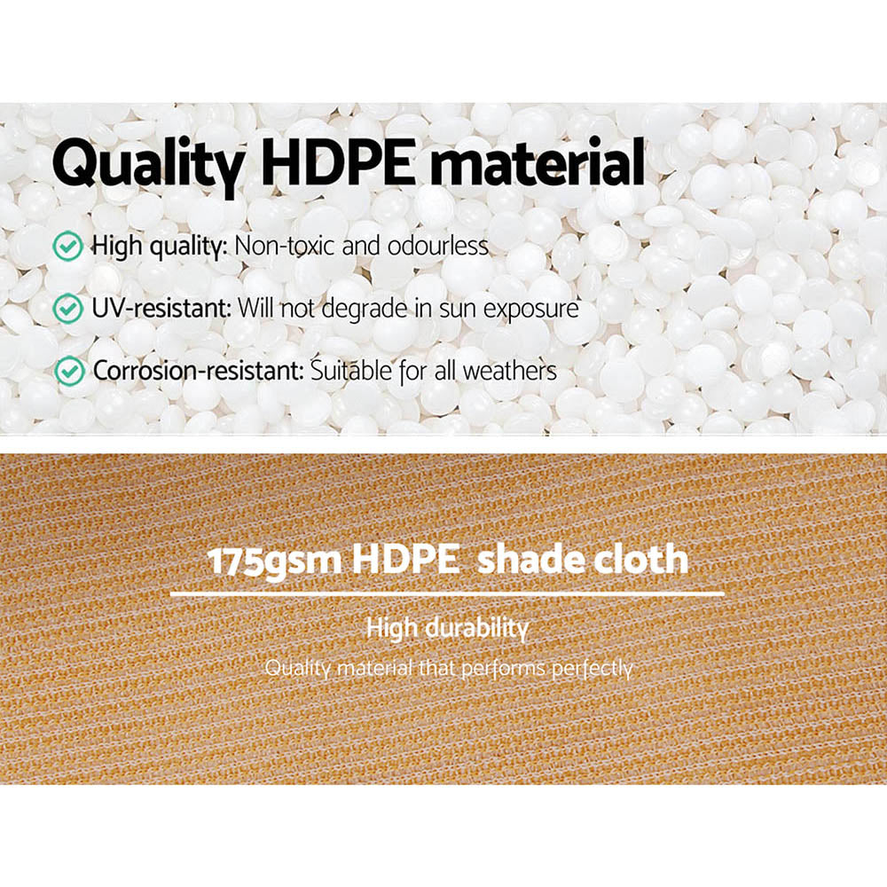 70% Shade Cloth 3.66X30M Shadecloth Sail Heavy Duty Beige
