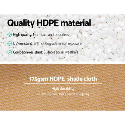 70% Shade Cloth 3.66X30M Shadecloth Sail Heavy Duty Beige