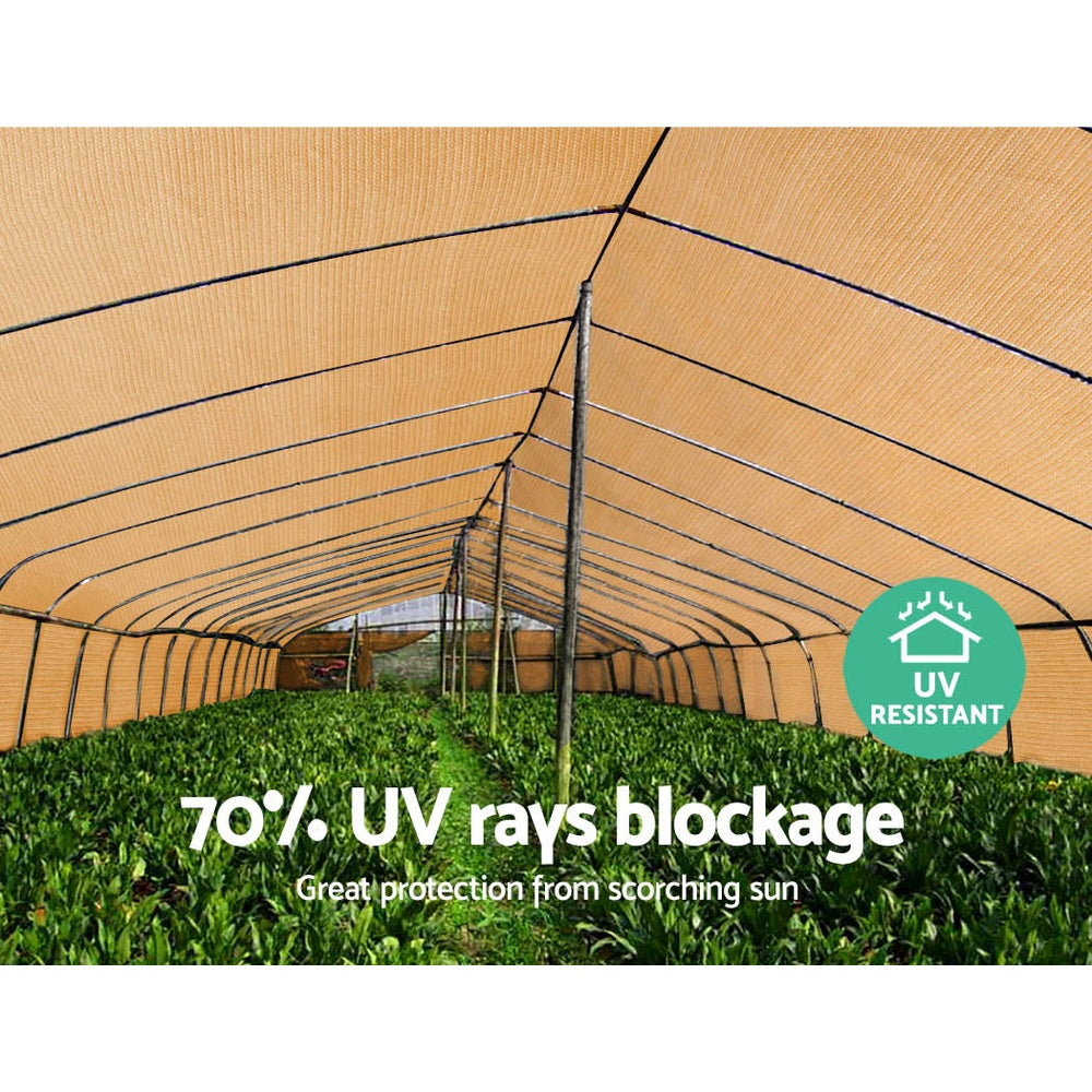 70% Shade Cloth 3.66X30M Shadecloth Sail Heavy Duty Beige